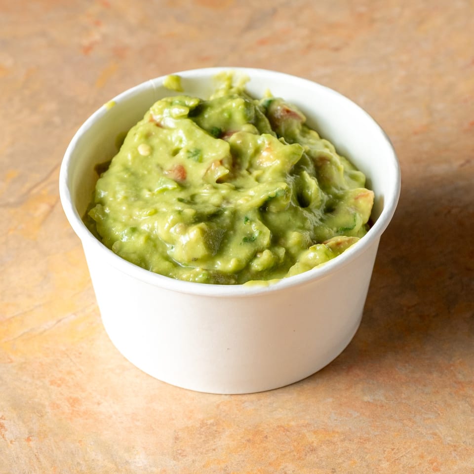 Cup of guacamole.