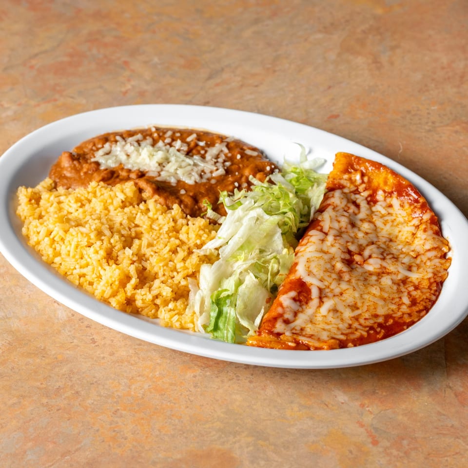 Individual enchilada plate.